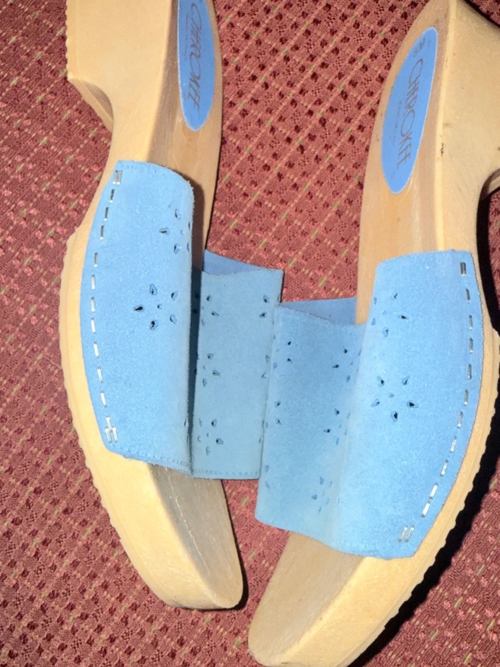 Cherokee Women Size 8 blue Suede Slide Sandals